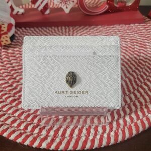 NWT Kurt Geiger Shoreditch White Leather Card Holder